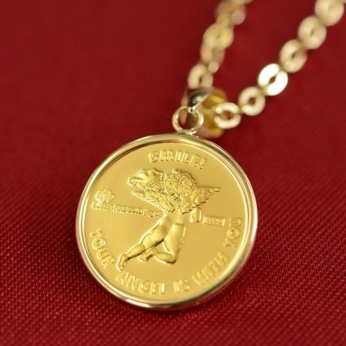 純金 ネックレス コイン】24金 エンジェル金貨 1/25オンス 18金 純金 ネックレス コイン】24金 エンジェル金貨 1/25オンス 18金