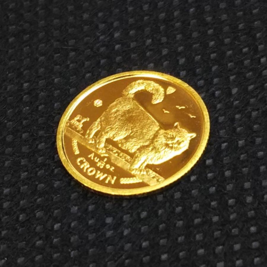 純金コイン キャット 金貨 1/25オンス 1998年製 マン島政府発行 24金 金 ゴールド コイン 品位 99.99% K24 猫 ねこ