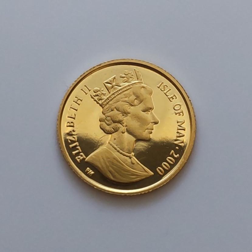 純金コイン キャット 金貨 1/25オンス 2000年製 マン島政府発行 24金 金 ゴールド コイン 品位 99.99% K24 猫 ねこ