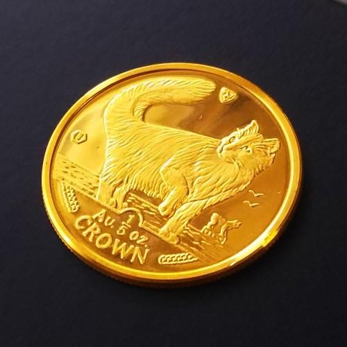 純金コイン 24金 キャット金貨 1/5オンス 1991年製 マン島政府 純金コイン 24金 キャット金貨 1/5オンス 1991年製 マン島政府