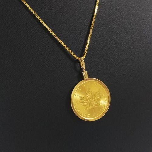 純金　メダル コインチャーム 24金/18金 純金 コイン ネックレス 24金 イルカ金貨 1/30オンス 18金 防水