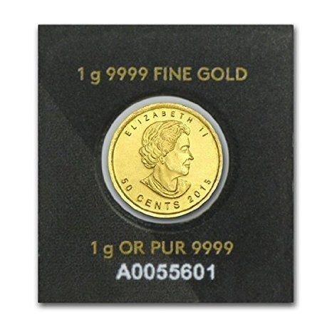 純金 コイン 24金 メイプル金貨 1g 2枚組 カナダ王室造幣局 ゴールド