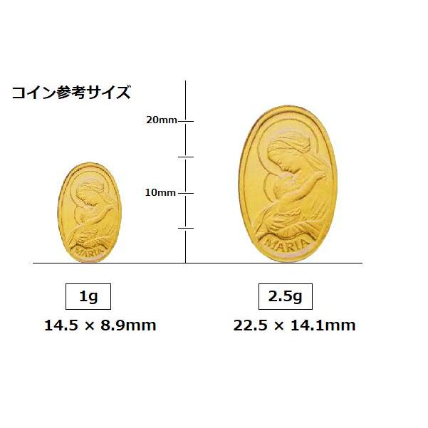 純金 ネックレス コイン 24金 聖母マリア金貨 純金ネックレス 1g 純金 ネックレス コイン 24金 聖母マリア金貨 純金ネックレス 1g