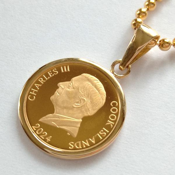 24金コインネックレス ペガサス金貨 1/30オンス 2024年製 18金