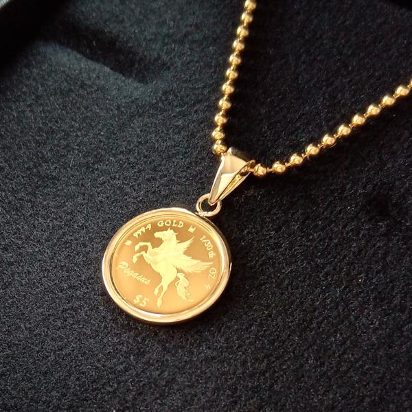 ２０２４年度版　ペガサス　　24金 2024年 限定 コイン ペガサス ペンダント トップ 純金 24金 k24