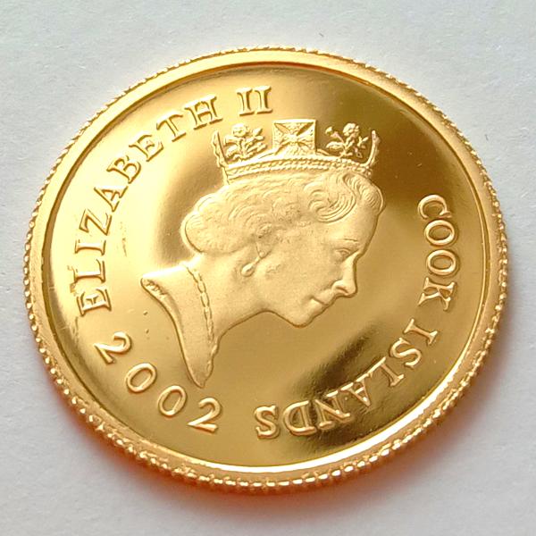 純金 コイン 24金 ラッセン イルカ金貨 1/20オンス 2002年製 純金 コイン 24金 ラッセン イルカ金貨 1/20オンス 2002年製