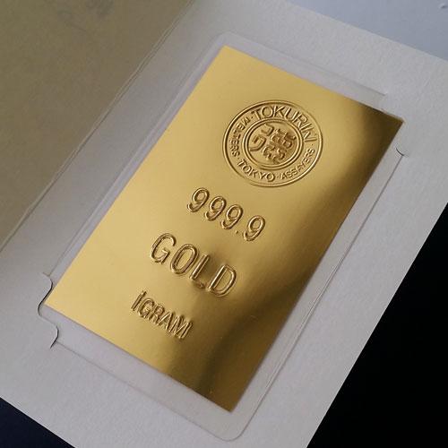 24金 純金カード 徳力ロゴ 1g 徳力本店発行 純金護符 お守り 24金 純金カード 徳力ロゴ 1g 徳力本店発行 純金護符 お守り