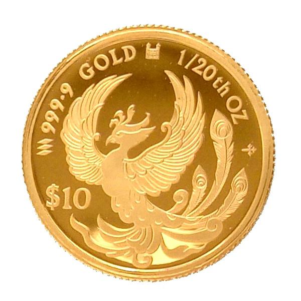純金コイン 24金 鳳凰フェニックス金貨 1/20オンス(大) 保証書 純金コイン 24金 鳳凰フェニックス金貨 1/20オンス(大) 保証書