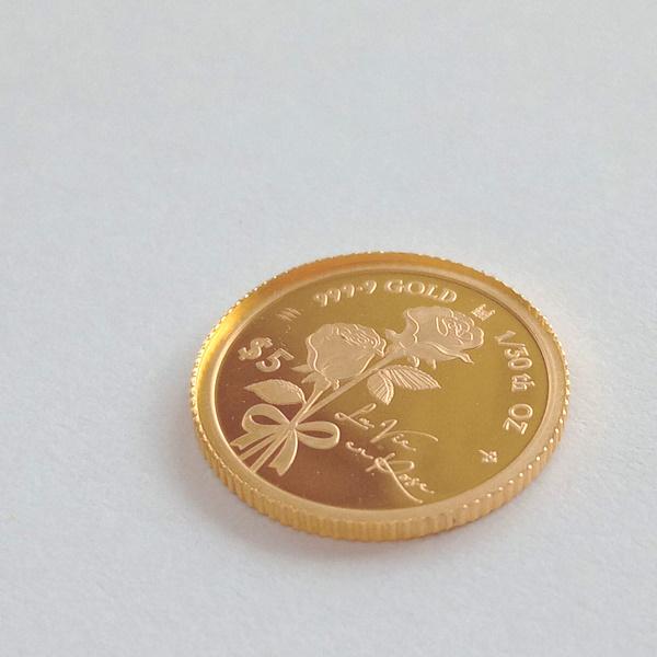 24金 ローズ金貨 1/30オンス 2023年製 クック諸島 ゴールド 24金 ローズ金貨 1/30オンス 2023年製 クック諸島 ゴールド
