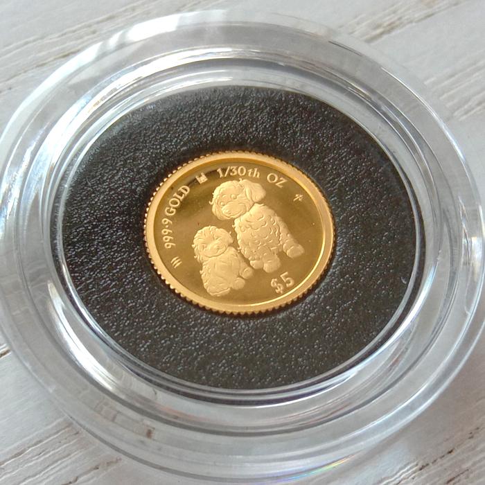24金 ドッグ金貨 1/30オンス 2024年製(プードル) クック諸島 24金 ドッグ金貨 1/30オンス 2024年製(プードル) クック諸島