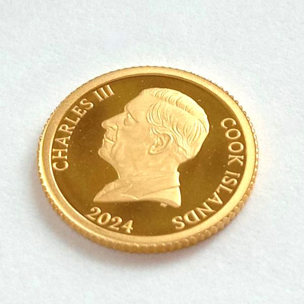 24金 ローズ金貨 1/30オンス 2024年製 クック諸島 ゴールドコイン