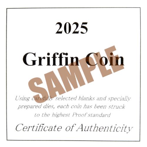 24金 グリフィン金貨 1/20オンス 2025年製 Gold Griffin グリフォン