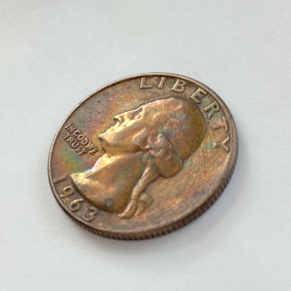 シルバーコイン アメリカ 25セント 銀貨 1/4 クォータードル 1963年