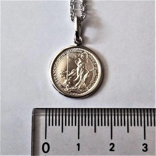 純プラチナ コインネックレス ブリタニア プラチナ貨 1/10オンス PT850