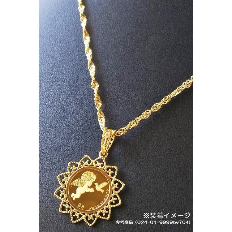 18金 ネックレスチェーン スクリューネックレスチェーン 45センチ 中空