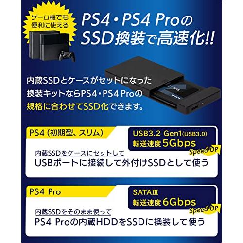 960GB ロジテック HDD HDDケース 対応 SSD 換装 PS4 2.5インチ キット