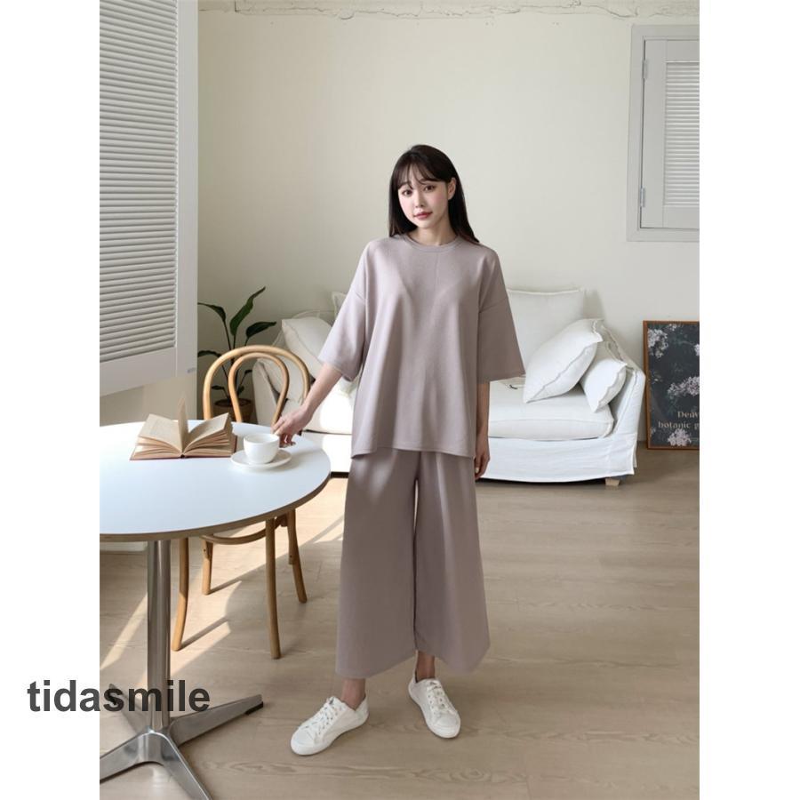 セットアップ レディース パンツスーツ 春 夏 秋 ブラウス 七分