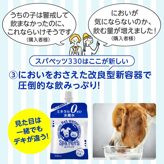 ペット用水素水 スパペッツ 330mlサイズ 24本入 犬 猫 ミネラル ペット用水素水 スパペッツ 330mlサイズ 24本入 犬 猫 ミネラル