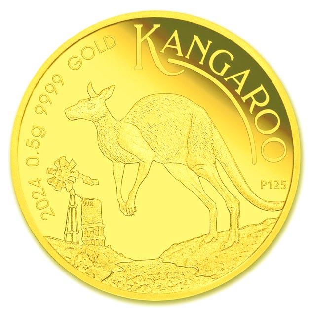 カンガルー金貨 0.5g 2024年製 コレクションカードケース入り : 金銀の