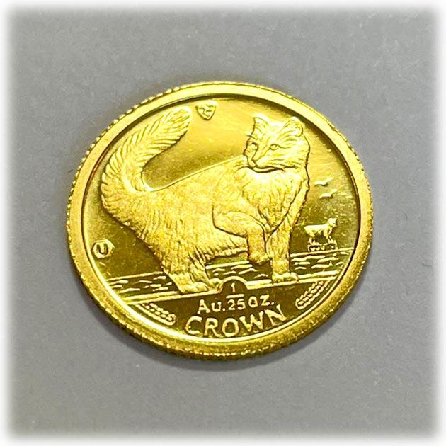 マン島キャット金貨 ノルウェー猫  1/25オンス マン島キャット金貨 1/25oz(オンス) - 金貨買取本舗の買取価格｜金貨