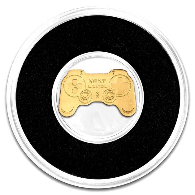 ゲームコントローラー金貨 0.5g 純金 コイン パラオ政府発行 : 金銀の
