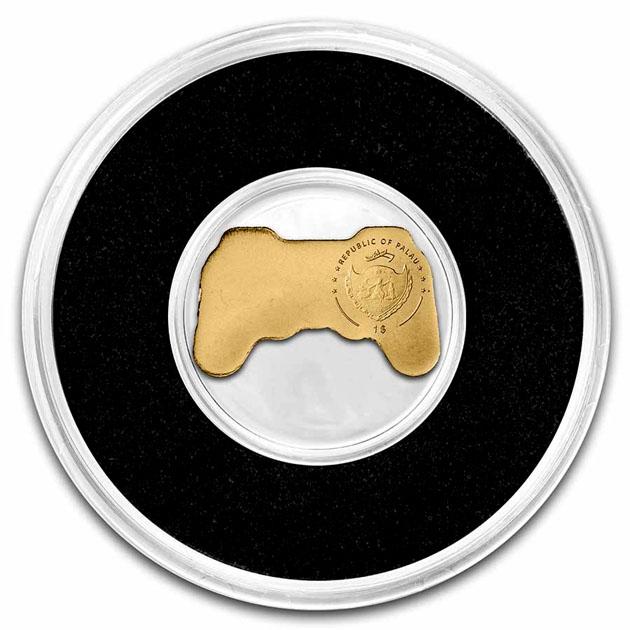 ゲームコントローラー金貨 0.5g 純金 コイン パラオ政府発行 : 金銀の