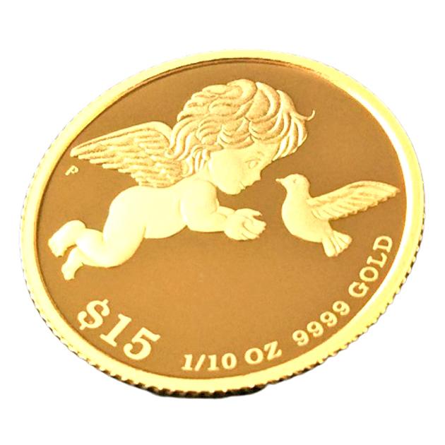 ツバルエンジェル金貨 1/10オンス 2020年製 クリアケース入り ツバル