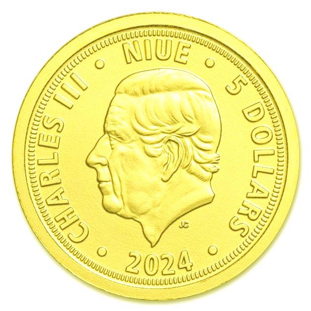 チェコ ライオン金貨 1/25オンス 2024年製 クリアケース入り 純金 金貨