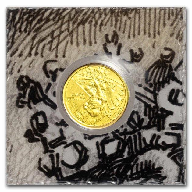 チェコ ライオン金貨 0.5g 2024年製 純金 金貨 ライオン 金銀の貯金箱