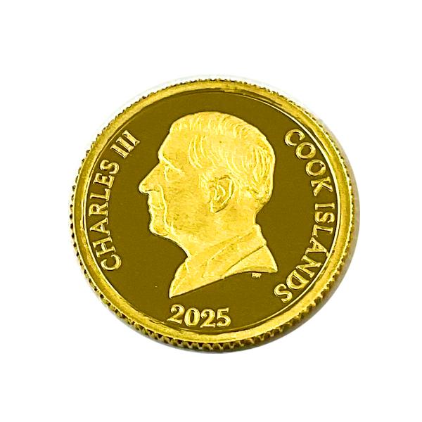 ユニコーン金貨 1/30オンス 2025年製 専用ボックス入り 純金 コイン クック諸島政府発行_1