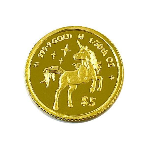 ユニコーン金貨 1/30オンス 2025年製 専用ボックス入り 純金 コイン クック諸島政府発行_2