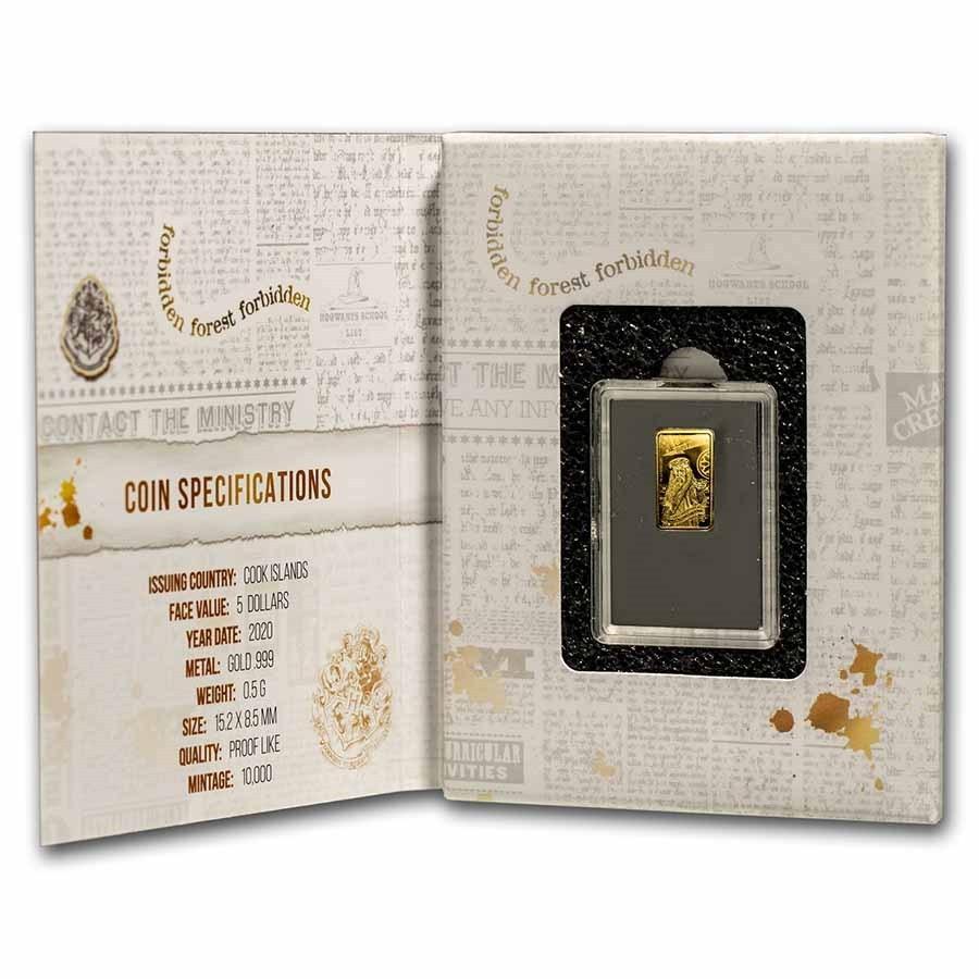 ハリー・ポッター ダンブルドア ゴールド バー 0.5g 2020年製 純金