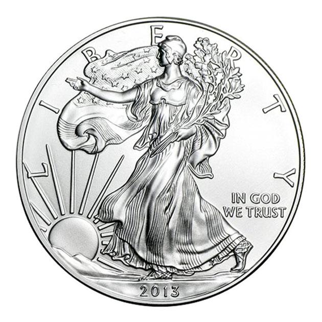 イーグル銀貨 1オンス 2013年製 クリアケース入り 純銀 コイン