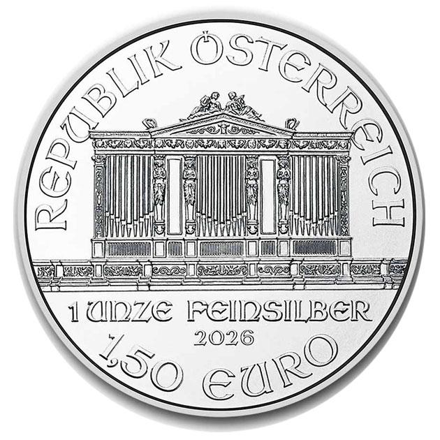 ウィーン銀貨 1オンス 2026年製 クリアケース入り 純銀 銀貨 コイン