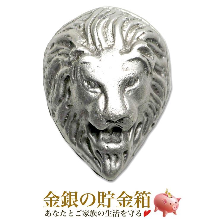 ライオンヘッド シルバーインゴット 1オンス 純銀 バイソン ブリオン社