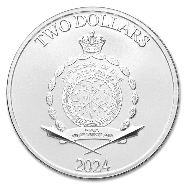 スパイダーマンvsグリーンゴブリン銀貨 1オンス 2024年製 クリアケース