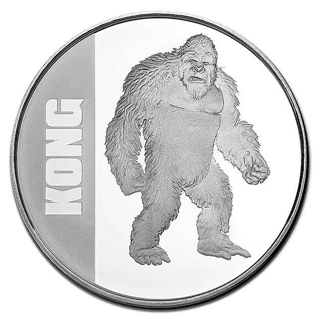 ゴジラ vs コング 」 コング銀貨 1オンス 2021年製 クリアケース入り