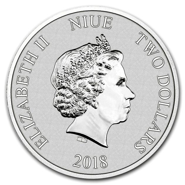 ミッキーマウス 誕生90周年記念銀貨 1オンス 2018年製 クリアケース