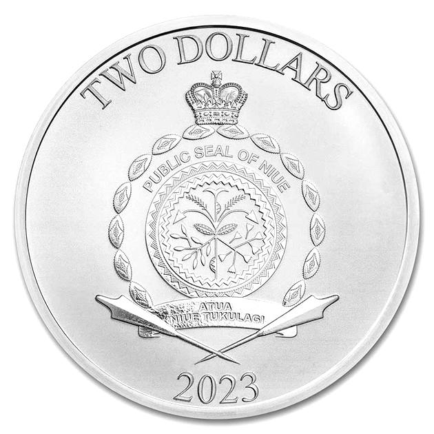 ミッキー＆ミニー ハート銀貨 1オンス 2023年製 クリアケース入り