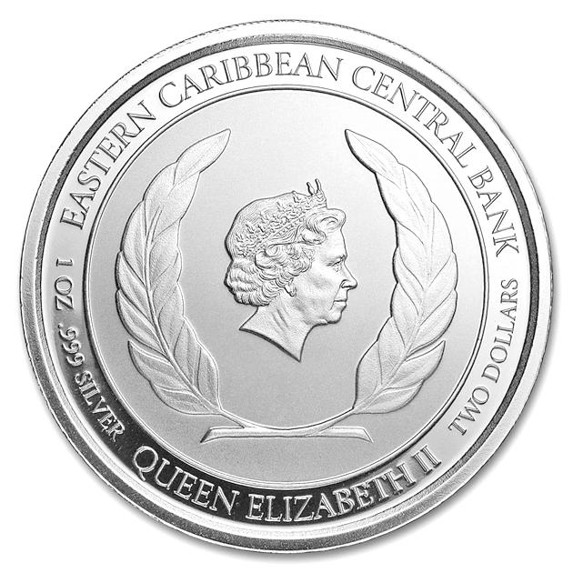 アンギラ ウナギ銀貨 1オンス 2022年製 クリアケース入り   純銀 銀貨 コイン 金銀の貯金箱_1