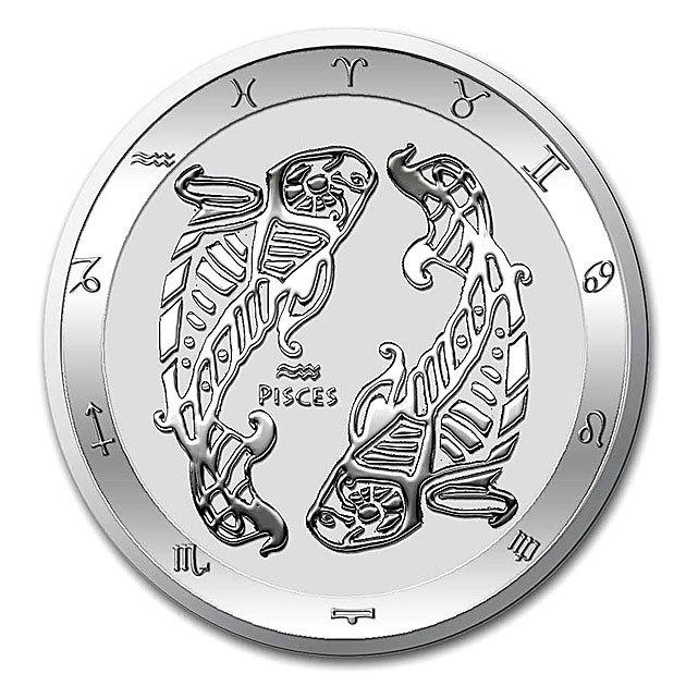12星座　1オンス銀貨　双子座　縁に凹みあり 12星座 1オンス銀貨 双子座 縁に凹みあり 12星座1オンス銀貨双子座