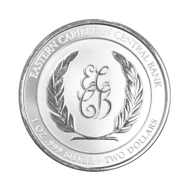 ドミニカ共和国 イルカ銀貨 1オンス 2023年製 クリアケース入り 純銀