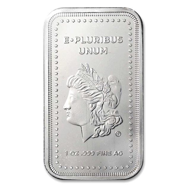 モルガンダラーのデザイン インゴット 1オンス 純銀 シルバー 金銀の