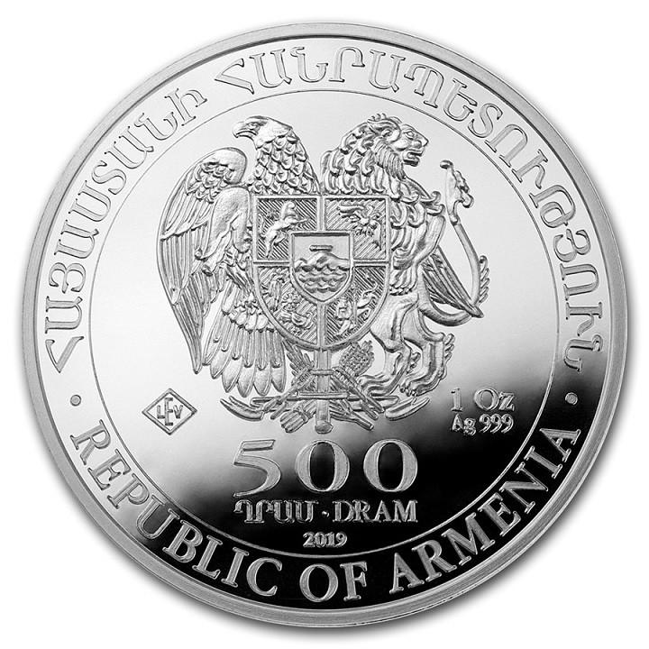 ノアの箱舟銀貨 1オンス 2019年 クリアケース入り 純銀 銀貨 コイン シルバー 金銀の貯金箱