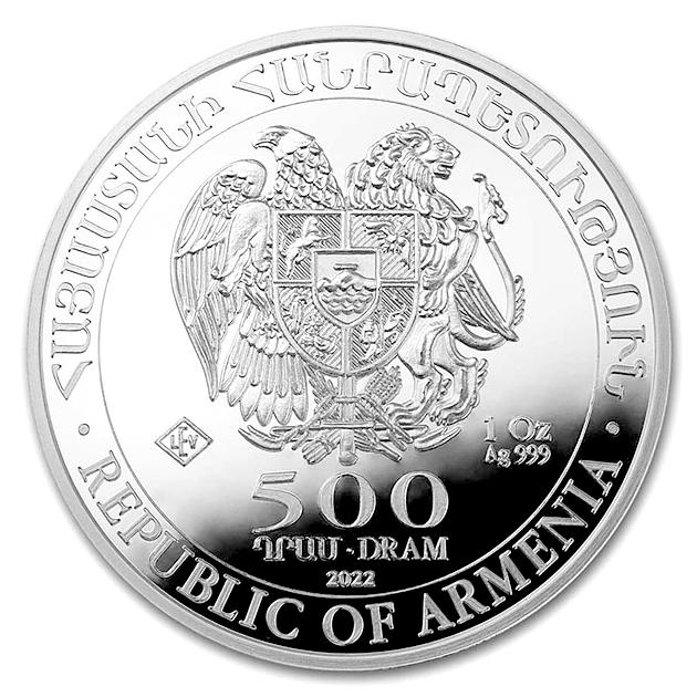ノアの箱舟銀貨 1オンス 2022年製 クリアケース入り 銀貨1オンス 銀貨 1oz 純銀 コインの画像