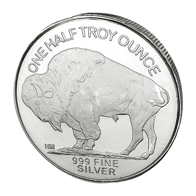 バッファロー・インディアン 純銀コイン 1/2オンス クリアケース入り