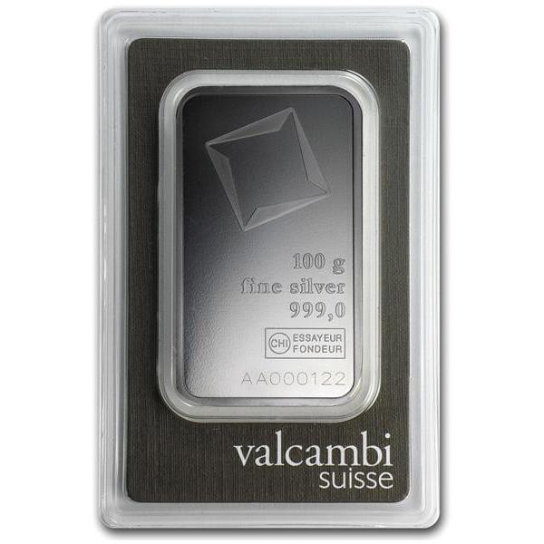 スイス　ヴァルカンビ　10g 本物　銀貨　インゴット　Valcambi 純銀 インゴット『スイス ヴァルカンビ インゴット シルバーバー 100g