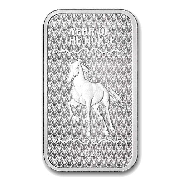 干支ウマ シルバーバー 1オンス 2026年製 純銀 インゴット シルバー