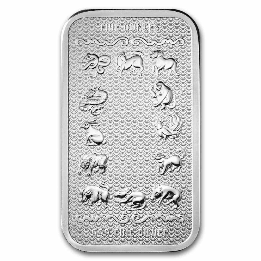 干支ヘビ シルバーバー 5オンス 2025年製   純銀 インゴット シルバー 金銀の貯金箱の画像
