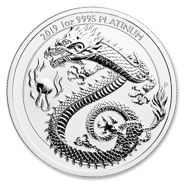 オーストラリア ドラゴン プラチナコイン 1オンス 2019年製 クリア
